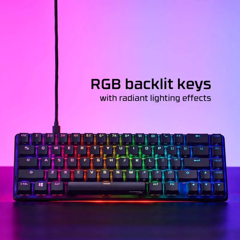 HyperX Alloy Origins 65 – mehaaniline mängurklaviatuur – HX Red (US paigutus)