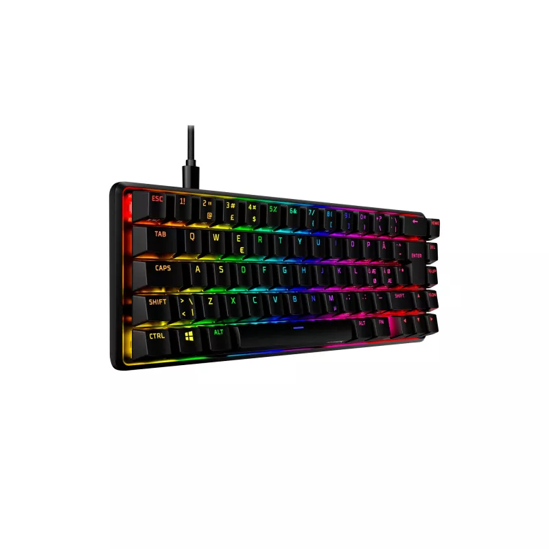 HyperX Alloy Origins 65 mehaaniline mänguklaviatuur HX Red juhtmega RGB