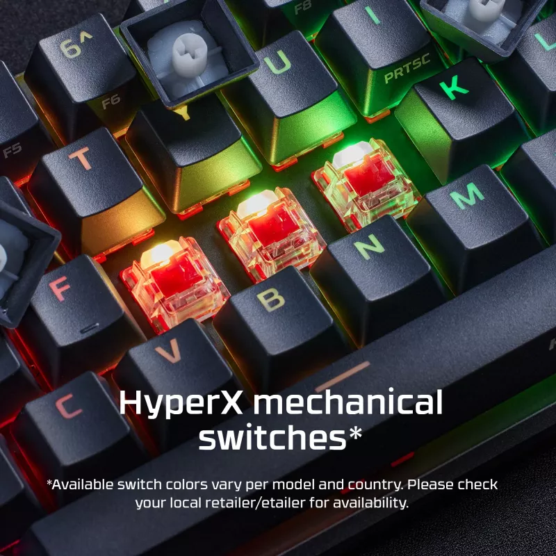 HyperX Alloy Origins 65 mehaaniline mänguklaviatuur HX Red juhtmega RGB