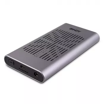 Lindy USB 3.2 Gen 2x2 kahe M.2 NVMe SSD-korpuse kloonimisfunktsiooniga