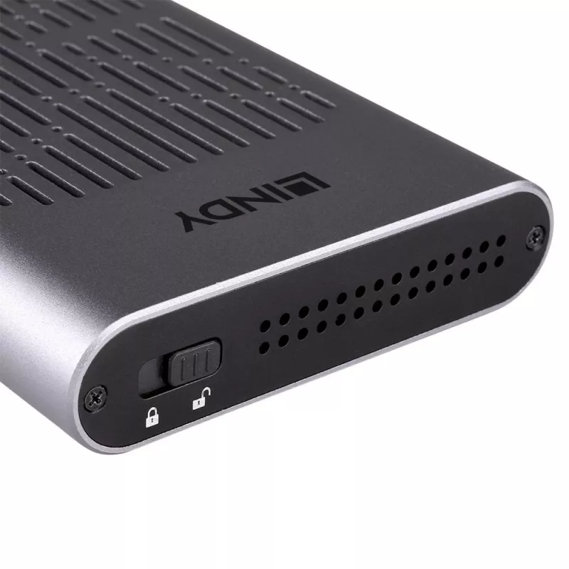 Lindy USB 3.2 Gen 2x2 kahe M.2 NVMe SSD-korpuse kloonimisfunktsiooniga