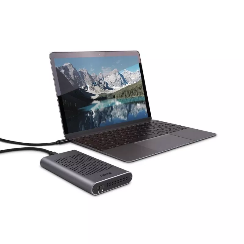 Lindy USB 3.2 Gen 2x2 kahe M.2 NVMe SSD-korpuse kloonimisfunktsiooniga