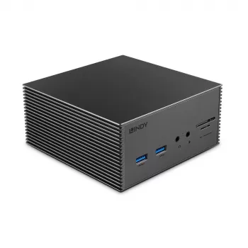 Lindy DST-Pro 101, USB-C sülearvuti dokkimisjaam 4K toega ja 100 W toiteallikaga