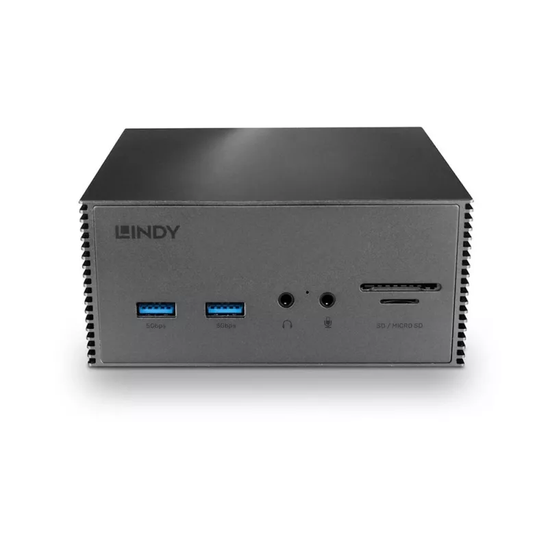 Lindy DST-Pro 101, USB-C sülearvuti dokkimisjaam 4K toega ja 100 W toiteallikaga