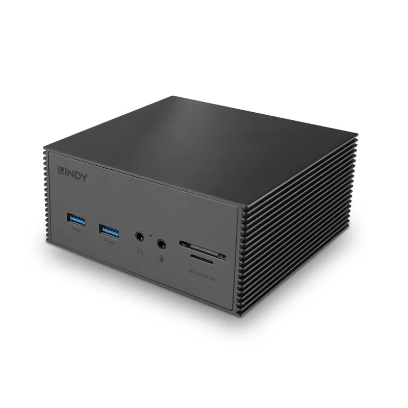 Lindy DST-Pro 101, USB-C sülearvuti dokkimisjaam 4K toega ja 100 W toiteallikaga