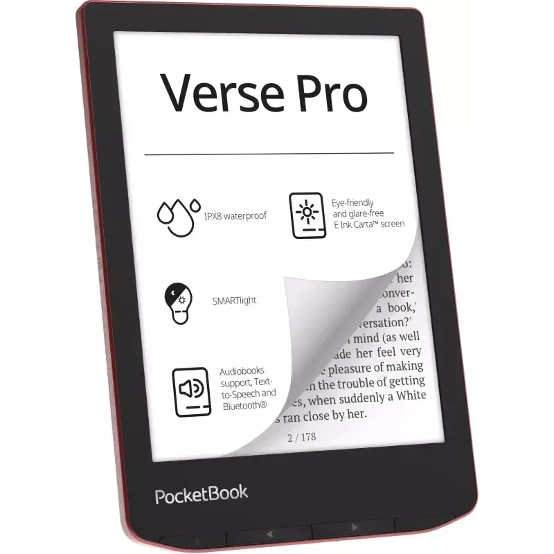 E-raamatulugeja PocketBook Verse Pro 16 GB Wi-Fi 6 tolli E Ink Carta