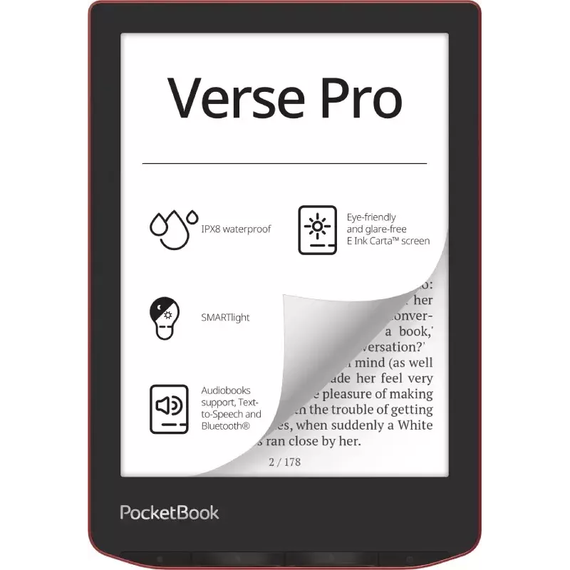 E-raamatulugeja PocketBook Verse Pro 16 GB Wi-Fi 6 tolli E Ink Carta