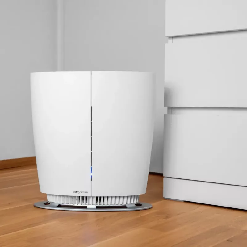 Õhupuhasti Stylies Pegasus kuni 50 m² ruumidele, müra 60 dB, võimsus 30 W, valge