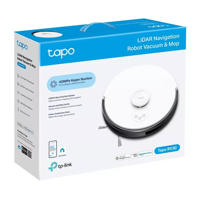 TP-Link Tapo LiDAR-navigatsiooniga robot-tolmuimeja ja -mopiga