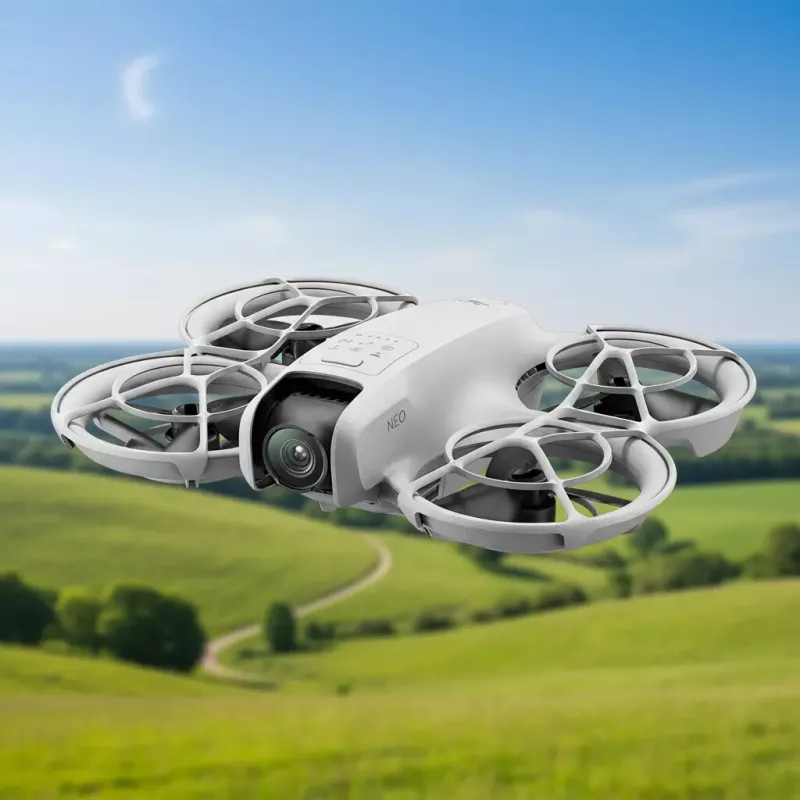 DJI Neo kerge 135g droon 4K Ultra HD kaameraga, kuni 18 minutit lennuaega ühe laadimisega, ilma kaugjuhtimispuldita