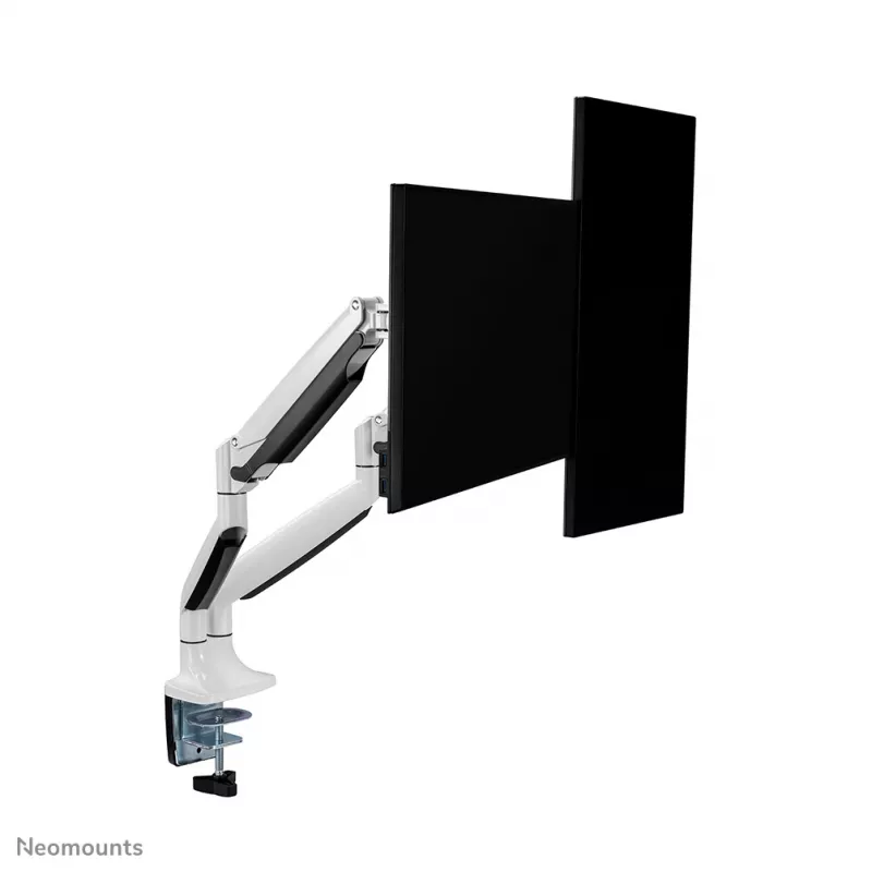Neomounts NM-D750DValge monitori käepide 10-32 tolli - gaasivedru, klamber/läbiviik, 9 kg, 25,4 cm (10 tolli), 81,3 cm (32 tolli), 100 x 100 mm, valge