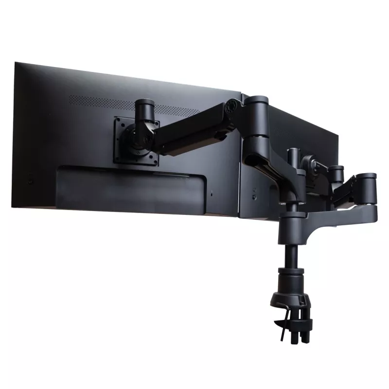 R-Go Tools Monitor arm R-Go Caparo Dual, for two monitors, adjustable with gas spring, 3-9 kg load capacity, 100% circular, Must