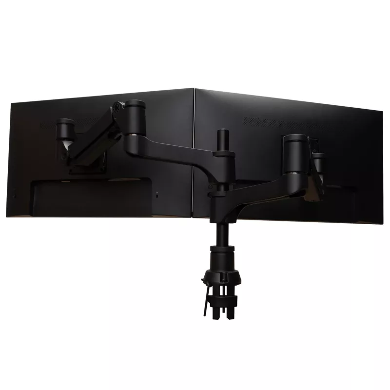 R-Go Tools Monitor arm R-Go Caparo Dual, for two monitors, adjustable with gas spring, 3-9 kg load capacity, 100% circular, Must