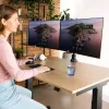 R-Go Tools Monitor arm R-Go Caparo Dual, for two monitors, adjustable with gas spring, 3-9 kg load capacity, 100% circular, Must