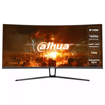 Dahua Technology LM34-E330C arvutikuvar 86,4 cm (34 tolli) 3440 x 1440 pikslit UltraWide Quad HD LCD must, punane