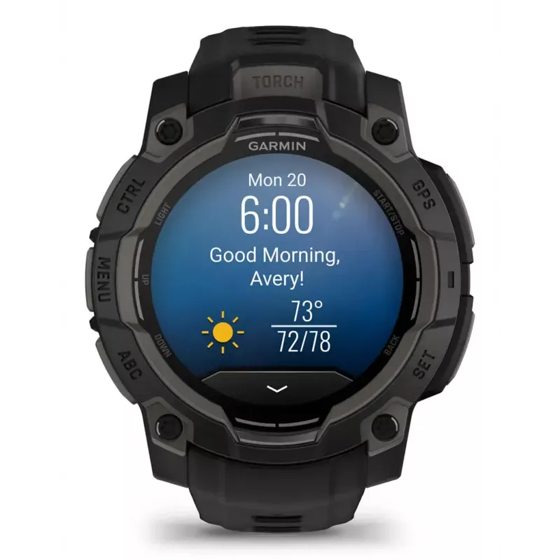 Nutikell Garmin Instinct 3 AMOLED Must