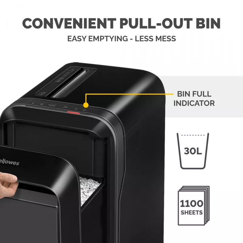 Fellowes LX Series 5050401 paberipurustaja Mikropurustamine 65 dB Must