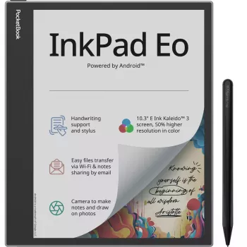 E-raamatulugeja PocketBook InkPad Eo 10,3-tolline 64 GB Wi‑Fi — 10,3-tolline E Ink Kaleido, puuteekraan, MicroSD