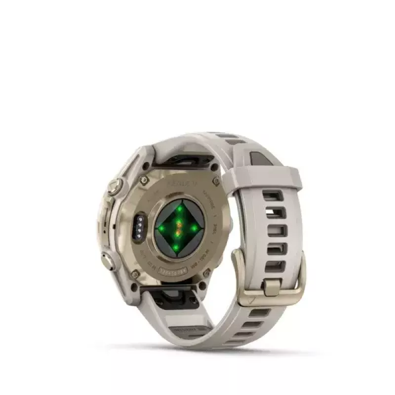 Nutikell GARMIN fenix 8 Gold — 43 mm, AMOLED 1.3 tolli, Safiir, 10 ATM, GPS/GLONASS/BeiDou/Galileo, 32 GB, 10-päevane aku