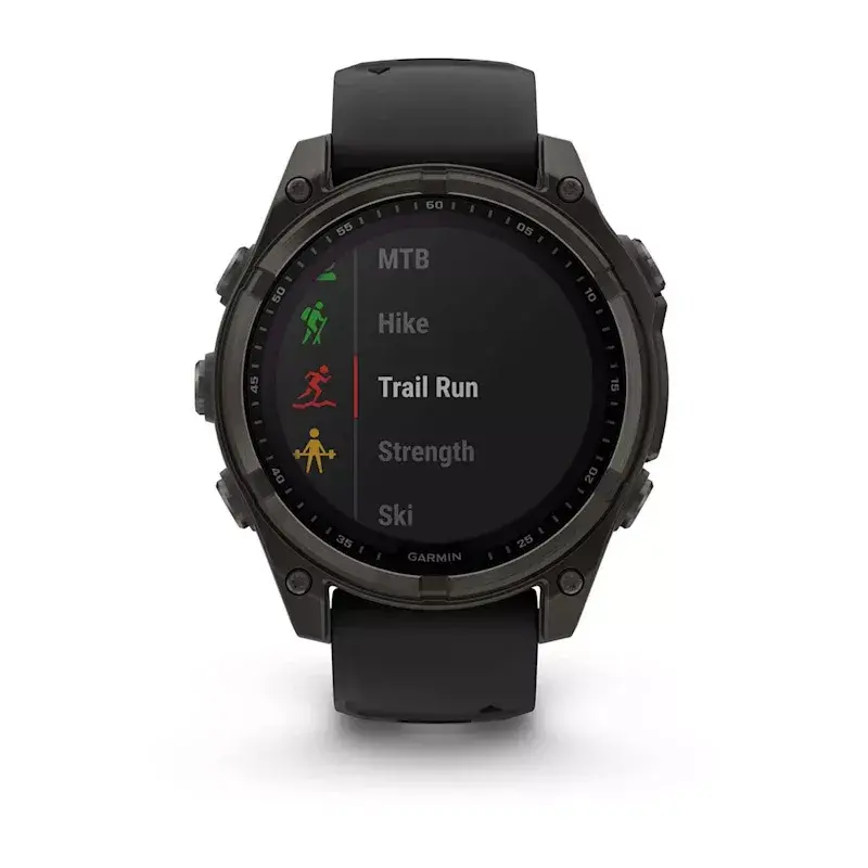 Spordi nutikell GARMIN fenix 8 Must — 51 mm korpus, safiirlääts, päikeseenergia, GPS, 32 GB, 10 ATM, 1,3-tolline ekraan
