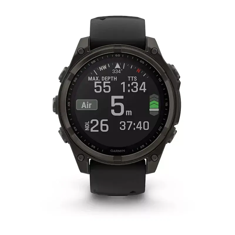 Spordi nutikell GARMIN fenix 8 Must — 51 mm korpus, safiirlääts, päikeseenergia, GPS, 32 GB, 10 ATM, 1,3-tolline ekraan