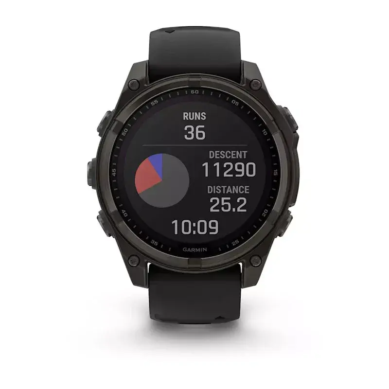 Spordi nutikell GARMIN fenix 8 Must — 51 mm korpus, safiirlääts, päikeseenergia, GPS, 32 GB, 10 ATM, 1,3-tolline ekraan