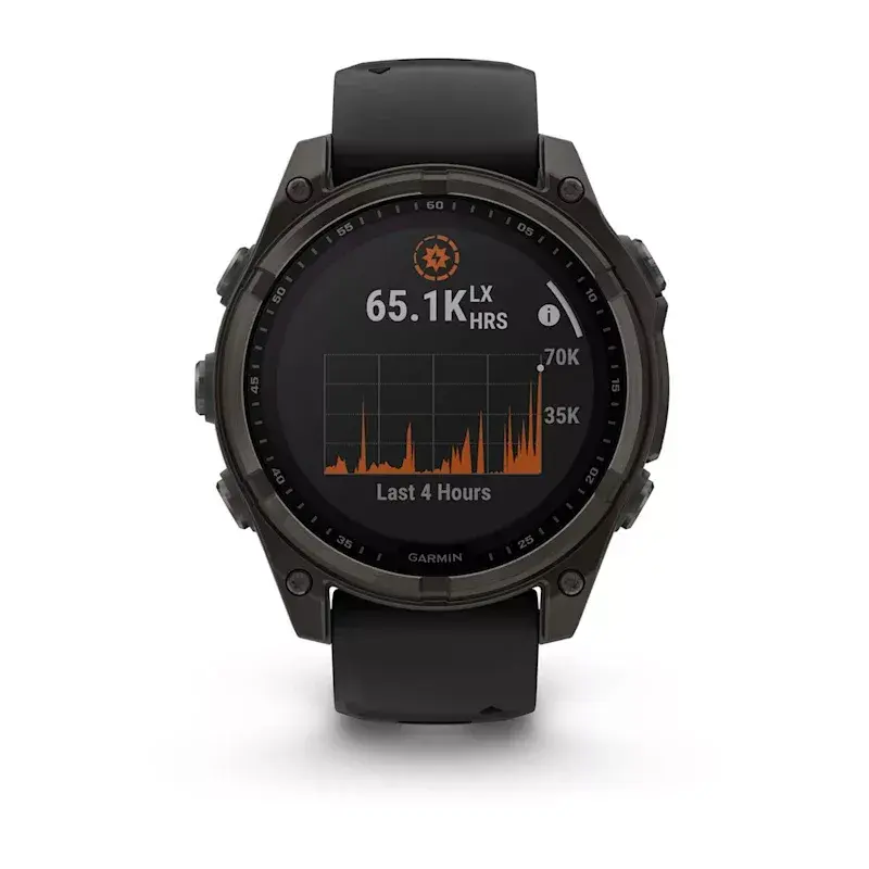 Spordi nutikell GARMIN fenix 8 Must — 51 mm korpus, safiirlääts, päikeseenergia, GPS, 32 GB, 10 ATM, 1,3-tolline ekraan