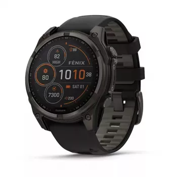 Spordi nutikell GARMIN fenix 8 Must — 51 mm korpus, safiirlääts, päikeseenergia, GPS, 32 GB, 10 ATM, 1,3-tolline ekraan