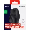 TRUST Fyda Office paremakäeline juhtmevaba hiir — RF + Bluetooth, optiline 2400 DPI, 6 nuppu, must