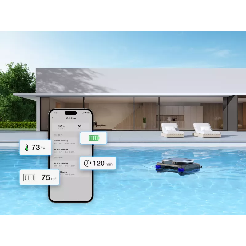 Robotic pool cleaner Dreame J1 Battery 5000 mAh Must