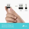 Juhtmeta USB-adapter TP‑Link Archer TX1U Nano Wi‑Fi 6 (IEEE 802.11ax) kahesageduslik 2,4/5 GHz, 287 Mbit/s, Bluetooth, USB 2.0, must