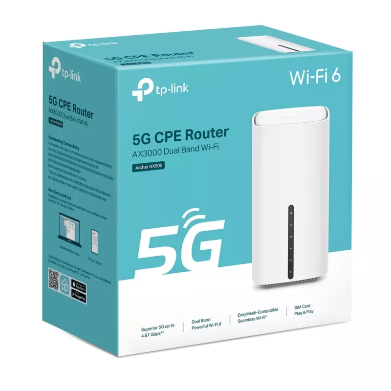 TP-Link Archer NX500 traadita ruuter Gigabit Ethernet kahesageduslik (2,4 GHz / 5 GHz) 5G valge