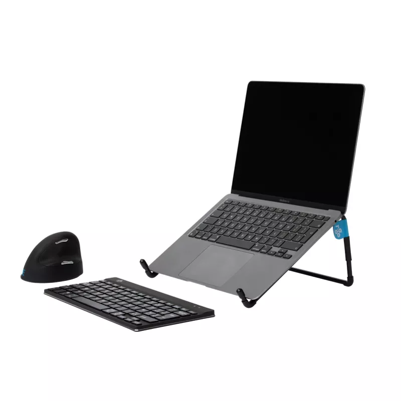 R-Go Tools sülearvuti alus R-Go Steel Travel, ergonoomiline ja kokkupandav, sobib 10-22 tollisele sülearvutile, must