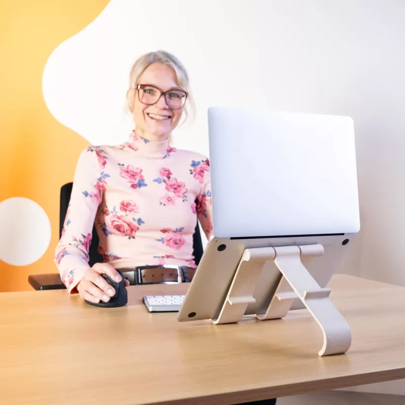 R-Go Tools sülearvuti ja tahvelarvuti alus R-Go Treepod, ergonoomiline ja modulaarne, reguleeritav, biopõhine