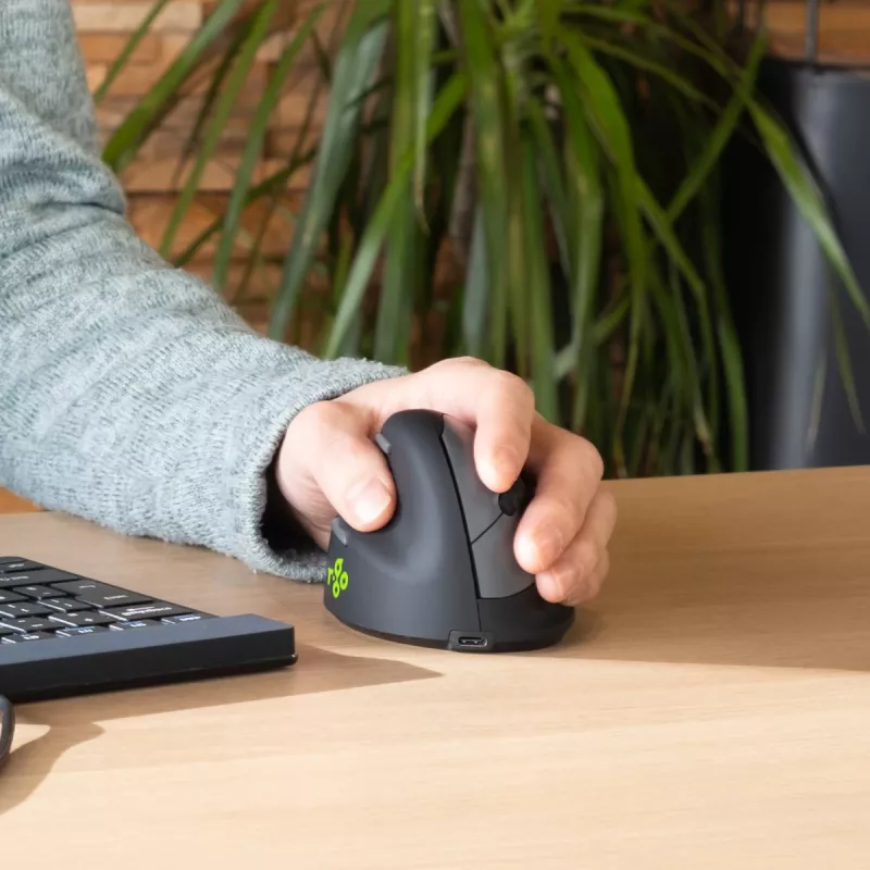 R-Go Tools Ergonomic hiir R-Go HE Break with break software, medium (hand size 165-185 mm), left-handed, Bluetooth, Must