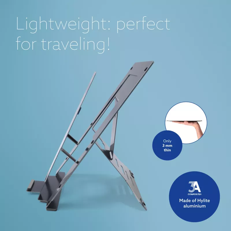 R-Go Tools sülearvuti alus R-Go Riser Document, ergonoomiline, kokkupandav ja reguleeritav alus dokumendihoidjaga, must