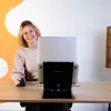 R-Go Tools Tahvel- ja sülearvutialus R-Go Riser Duo, sobib 10–22-tollisele ekraanile, must