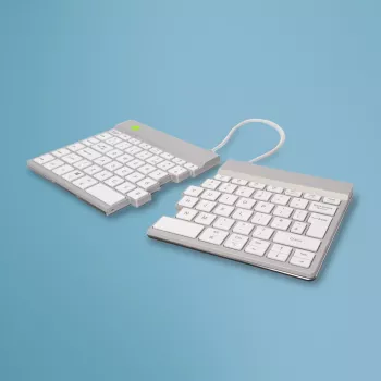 R-Go Tools Ergonoomiline klaviatuur R-Go Split Break koos pausitarkvaraga, ergonoomiline jagatud klaviatuur, QWERTY (UK), Bluetooth, valge