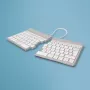 R-Go Tools Ergonoomiline klaviatuur R-Go Split Break koos pausitarkvaraga, ergonoomiline jagatud klaviatuur, QWERTY (UK), Bluetooth, valge