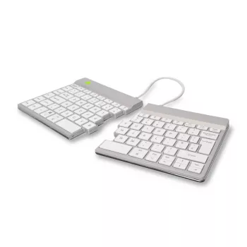 R-Go Tools Ergonoomiline klaviatuur R-Go Split Break koos pausitarkvaraga, ergonoomiline jagatud klaviatuur, QWERTY (UK), Bluetooth, valge