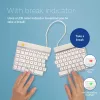 R-Go Tools Ergonoomiline klaviatuur R-Go Split Break koos pausitarkvaraga, ergonoomiline jagatud klaviatuur, QWERTY (UK), Bluetooth, valge
