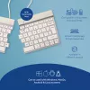 R-Go Tools Ergonoomiline klaviatuur R-Go Split Break koos pausitarkvaraga, ergonoomiline jagatud klaviatuur, QWERTY (UK), Bluetooth, valge