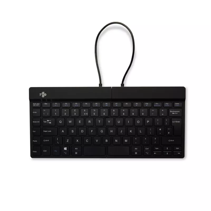 R-Go Tools Ergonoomiline klaviatuur R-Go Split Break koos pausitarkvaraga, ergonoomiline poolitatud klaviatuur, QWERTY (UK), Bluetooth, must