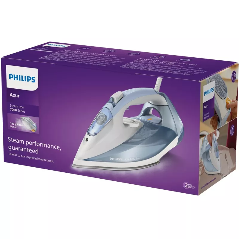 Aurutriikraud Philips 7000 seeria DST7011/20 — 2600 W, 0,3 l paak, SteamGlide Plus tallatald, vertikaalne aur