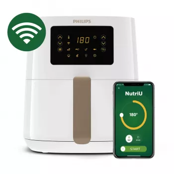 Philips 5000 seeria HD9255/30 fritüür Ühekorruseline 4,1 L Eraldiseisev 1400 W Kuumaõhufritüür Gold, Valge