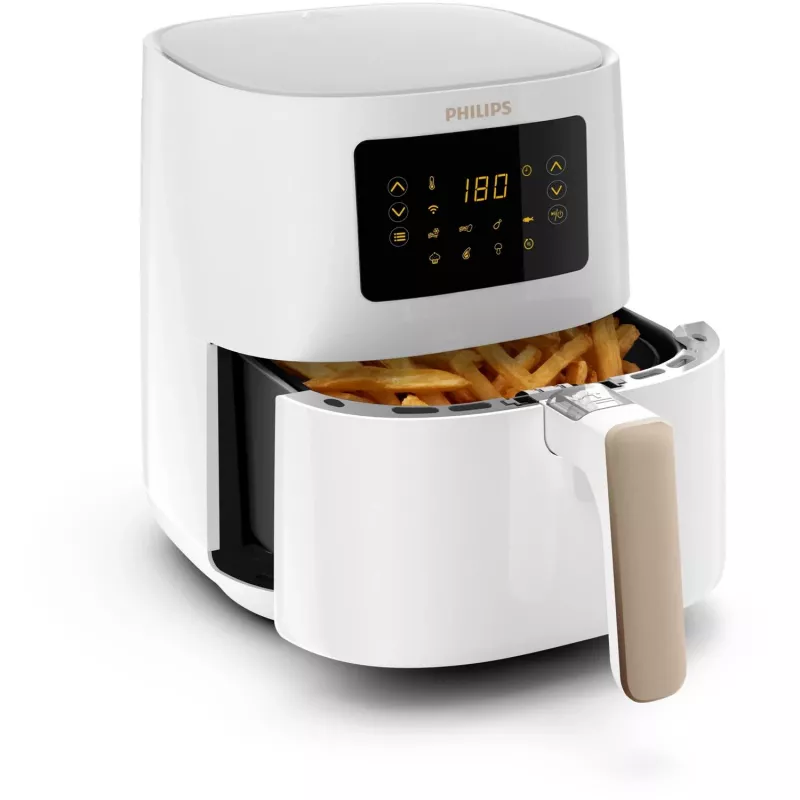 Philips 5000 seeria HD9255/30 fritüür Ühekorruseline 4,1 L Eraldiseisev 1400 W Kuumaõhufritüür Gold, Valge