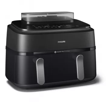 Kuumaõhufritüür Philips 5000 seeria NA551/00 — 9 L mahutavus, 2300 W, puutetundlik juhtimine, LED-ekraan, must/hõbedane