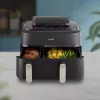 Kuumaõhufritüür Philips 5000 seeria NA551/00 — 9 L mahutavus, 2300 W, puutetundlik juhtimine, LED-ekraan, must/hõbedane