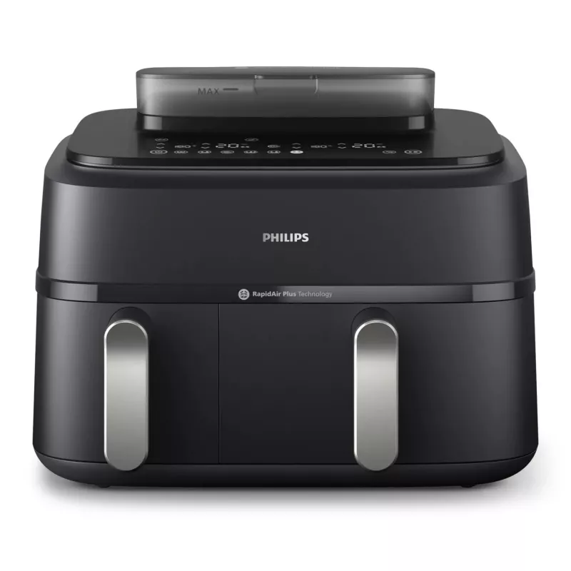 Kuumaõhufritüür Philips 5000 seeria NA551/00 — 9 L mahutavus, 2300 W, puutetundlik juhtimine, LED-ekraan, must/hõbedane