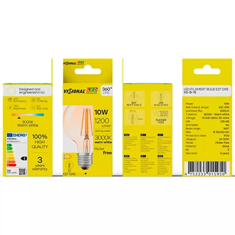 LED lamp VISIONAL VS-B-15 12W 1200 lm 3000K